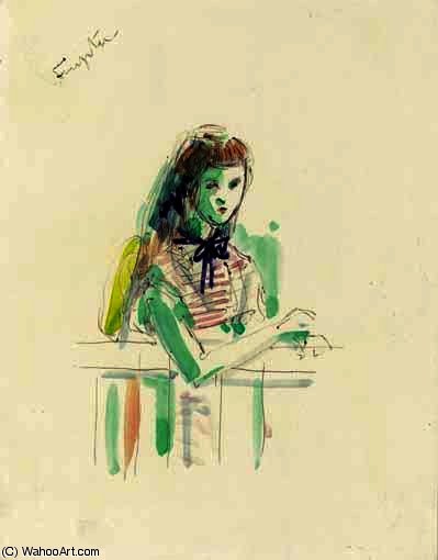 Jeune Fille Accoudee — Léonard Tsuguharu Foujita
