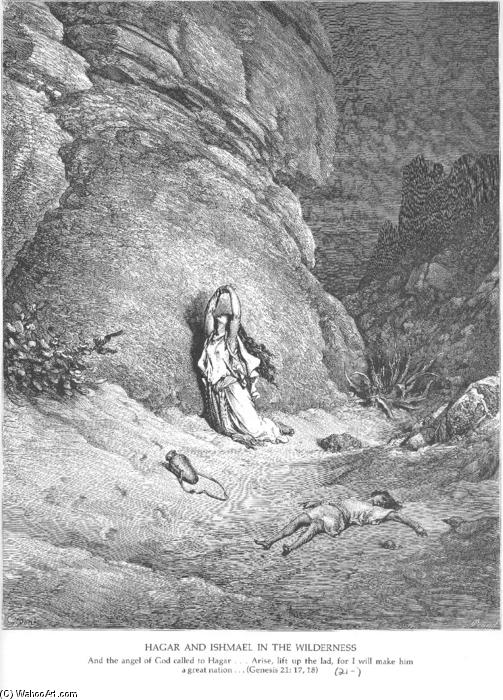 Hagar And Ishmael In The Wilderness — Paul Gustave Doré