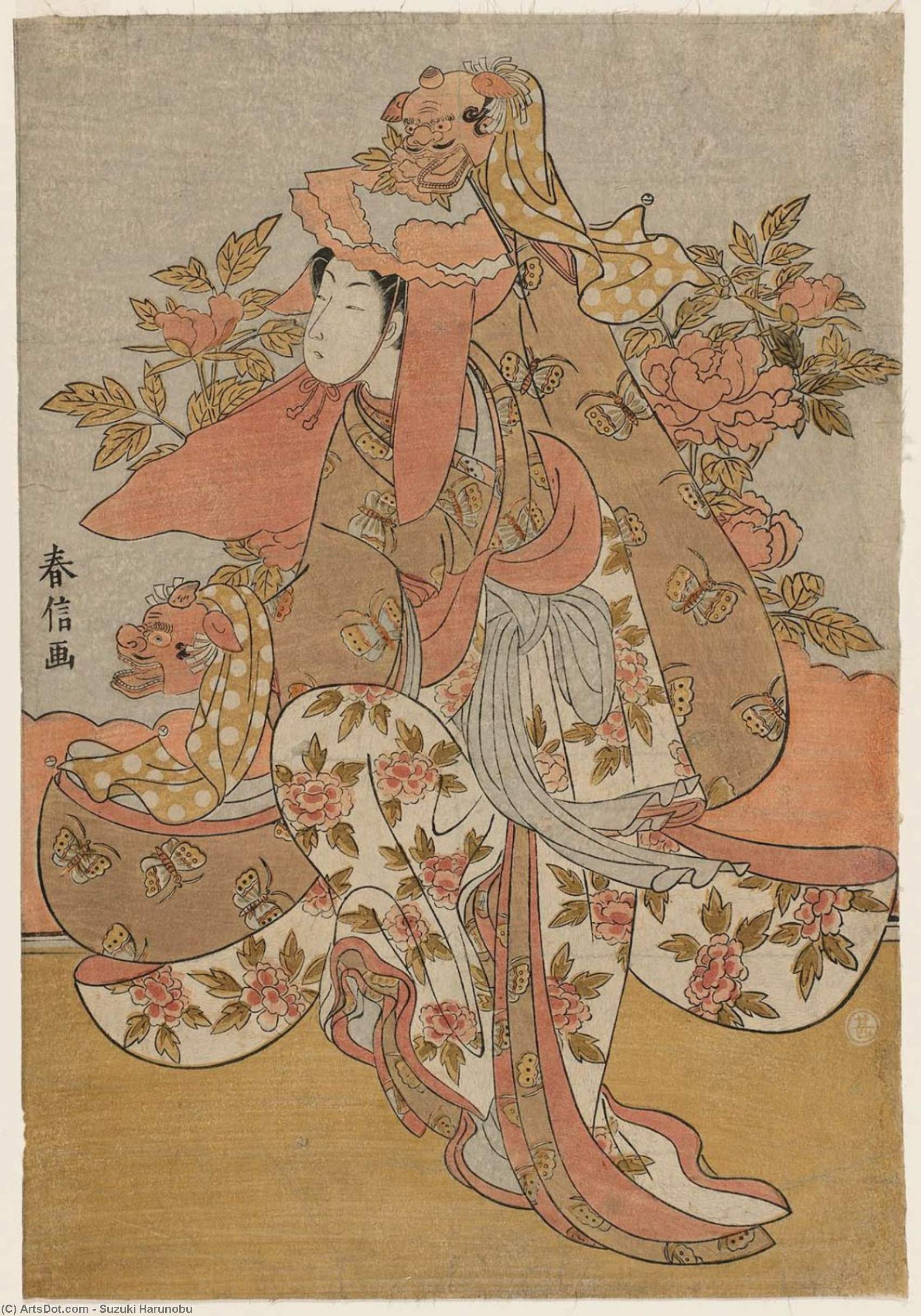 The Lion Dance — Судзуки Харунобу