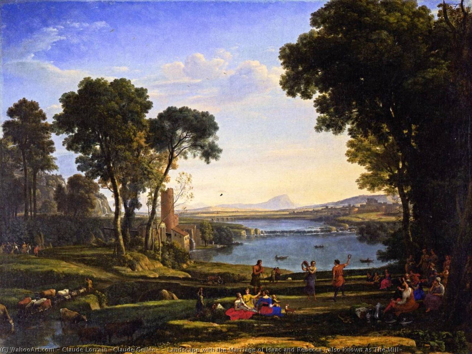 Landscape With The Marriage Of Isaac And Rebecca (also Known As The Mill) — Claude Lorrain (claude Gellée)