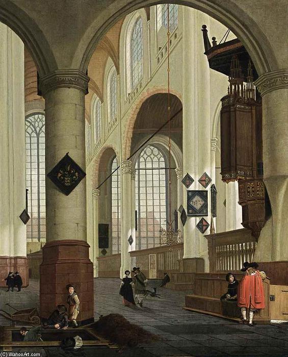 Interior Of The Oude Kerk In Delft — Cornelis De Man