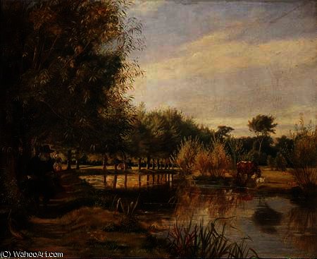 Isaak Walton Fishing, A Summer's Day On The Banks Of The River Colne — Edward Matthew Ward