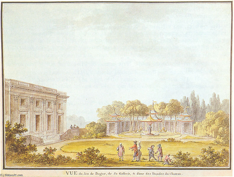 View Game Of Ring, The Gallery And The Facades Of The Castle — Claude Louis Chatelet