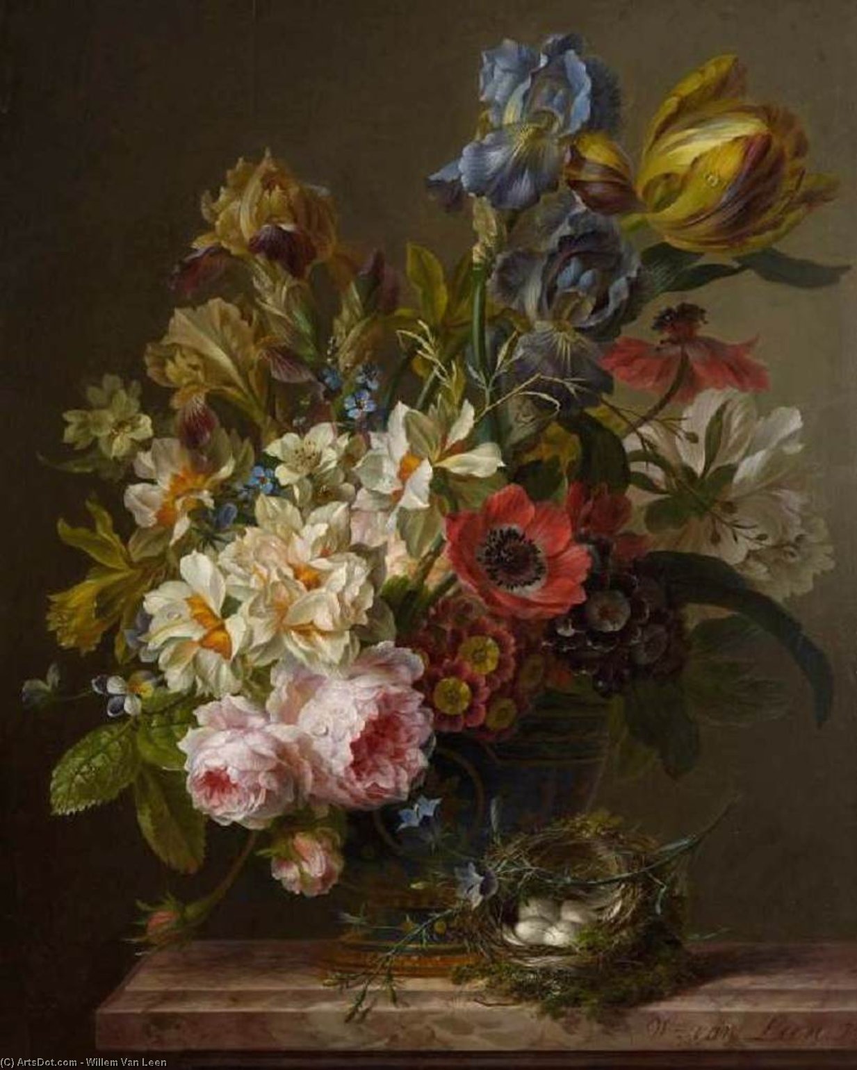 Bowl Of Flowers — Willem Van Leen