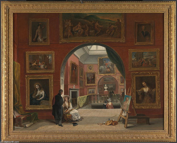 Interior Of The British Institution — Alfred Joseph Woolmer