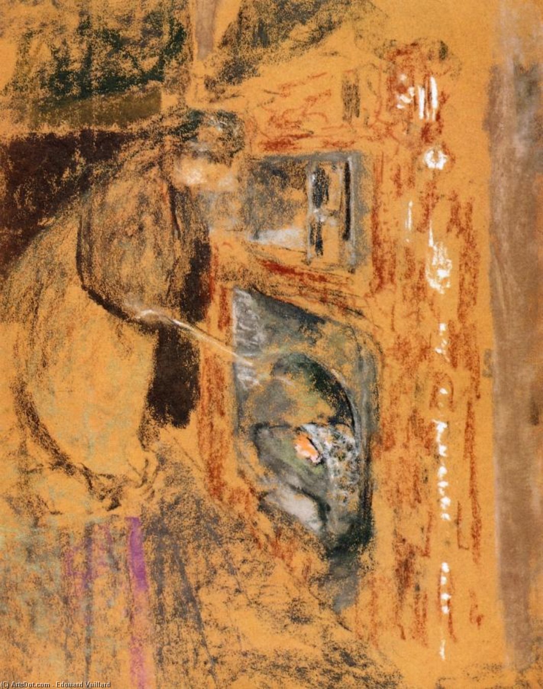 Woman In Front Of The Fireplace — Жан Едуар Вијар