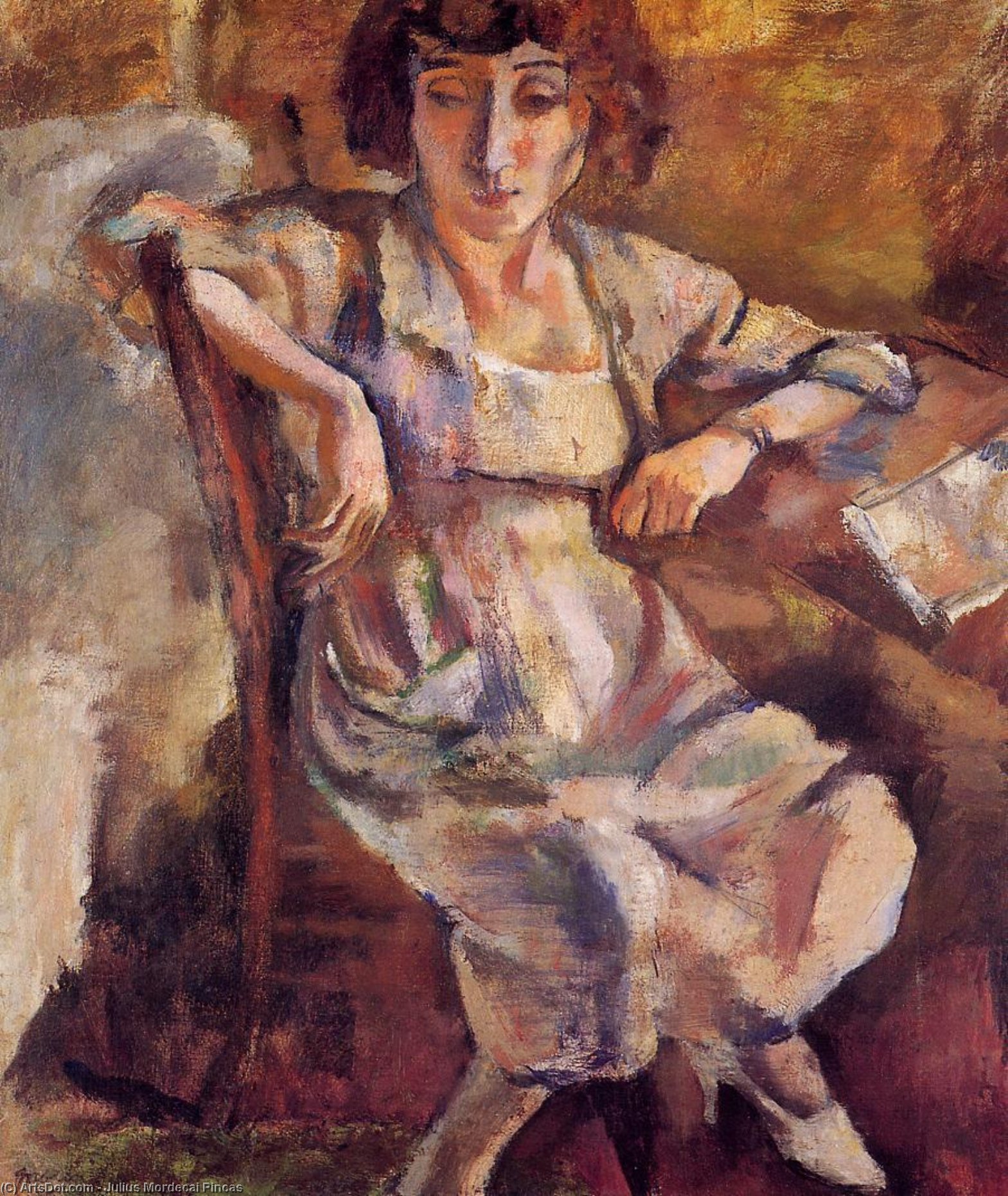 Hermine On A Chair — Julius Mordecai Pincas