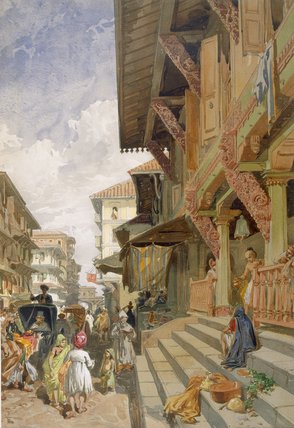 Street In Bombay — William Simpson