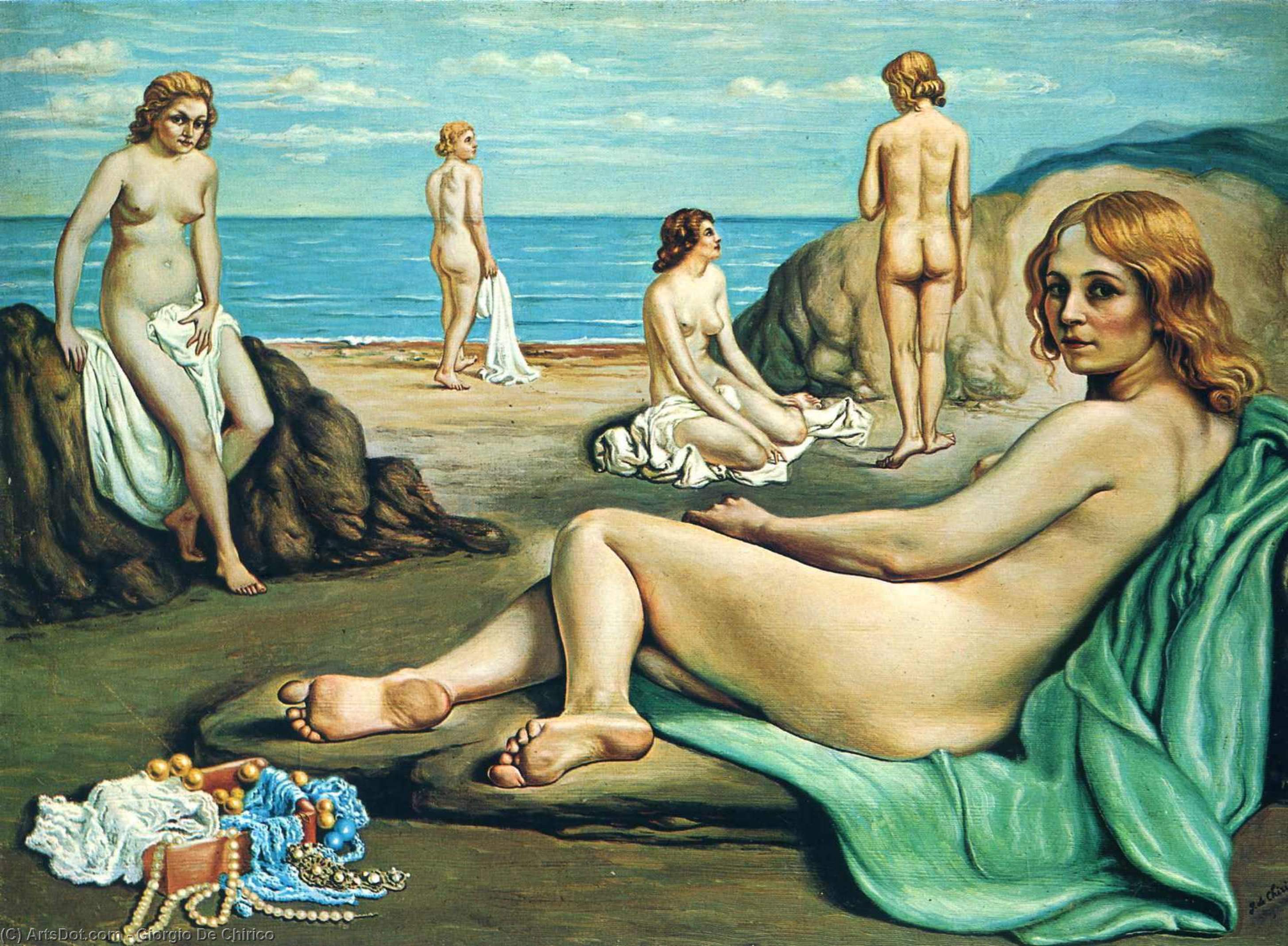 Bañistas En La Playa — Giorgio De Chirico