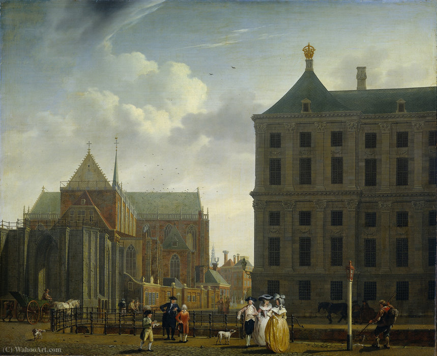 The New Church And The Town Hall On Dam Square In Amsterdam — Isaak Ouwater