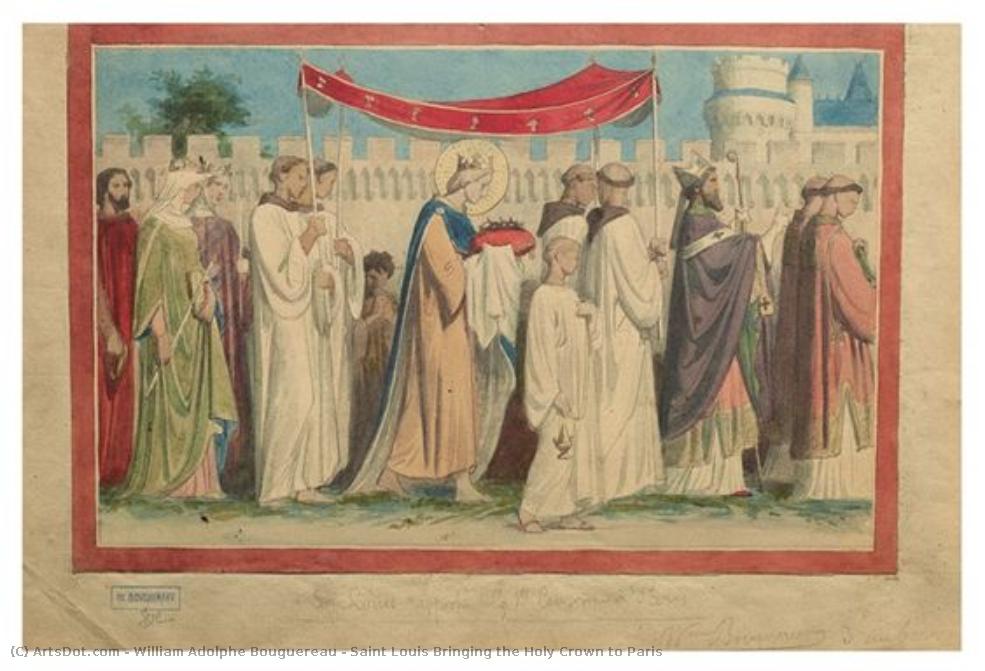 Saint Louis Bringing The Holy Crown To Paris — William-adolphe Bouguereau