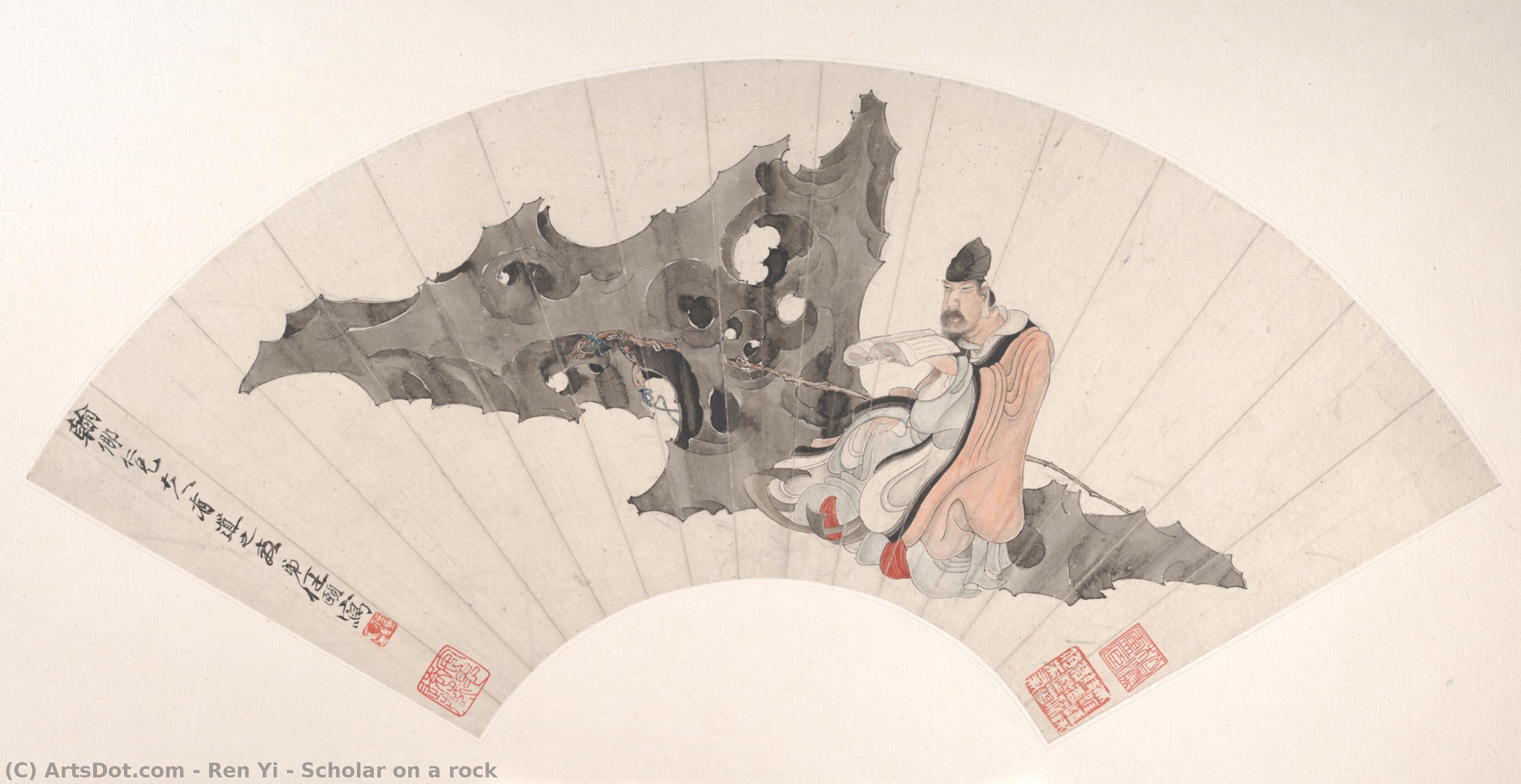Scholar On A Rock — Ren Yi