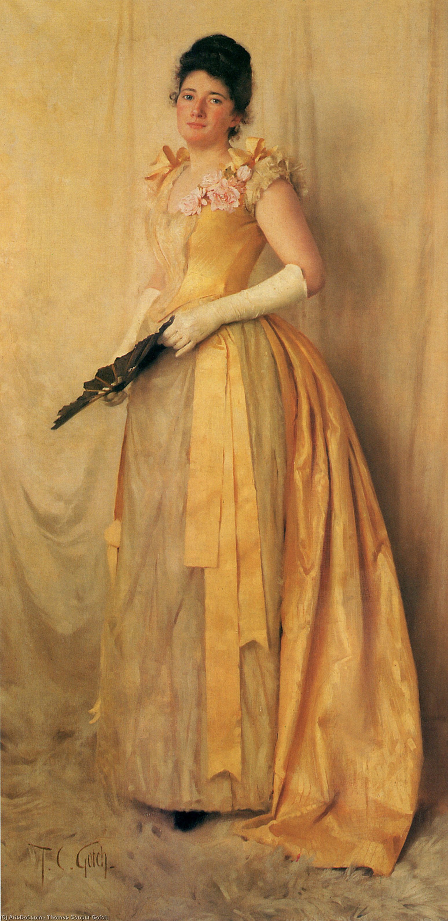 The Lady In Gold (also Known As Portrait Of Mrs. John Crooke) — Thomas Cooper Gotch