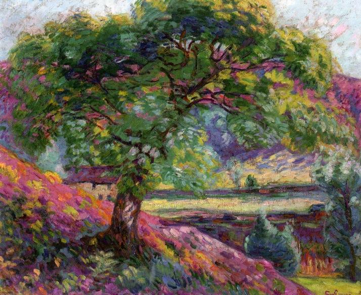 Landscape With Trees And Figures — Фердинанд Гуилламин