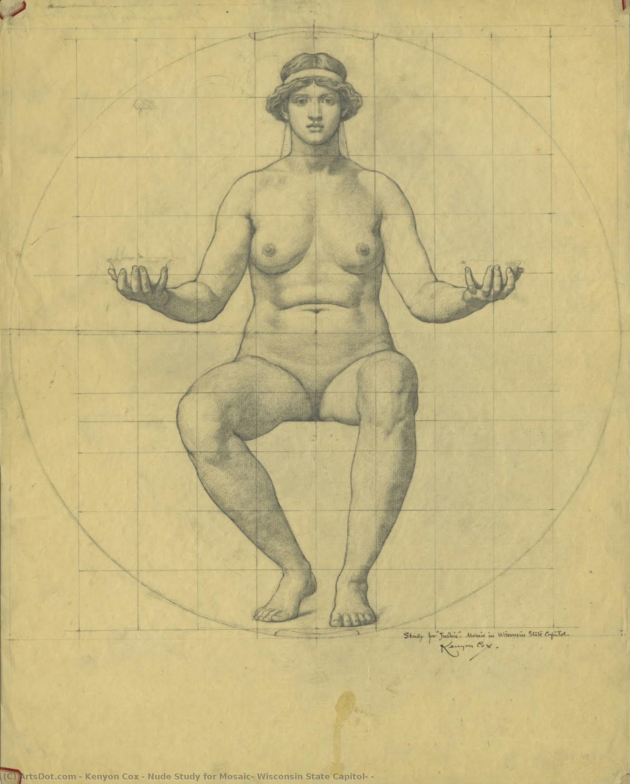 Nude Study For Mosaic, Wisconsin State Capitol, — Kenyon Cox