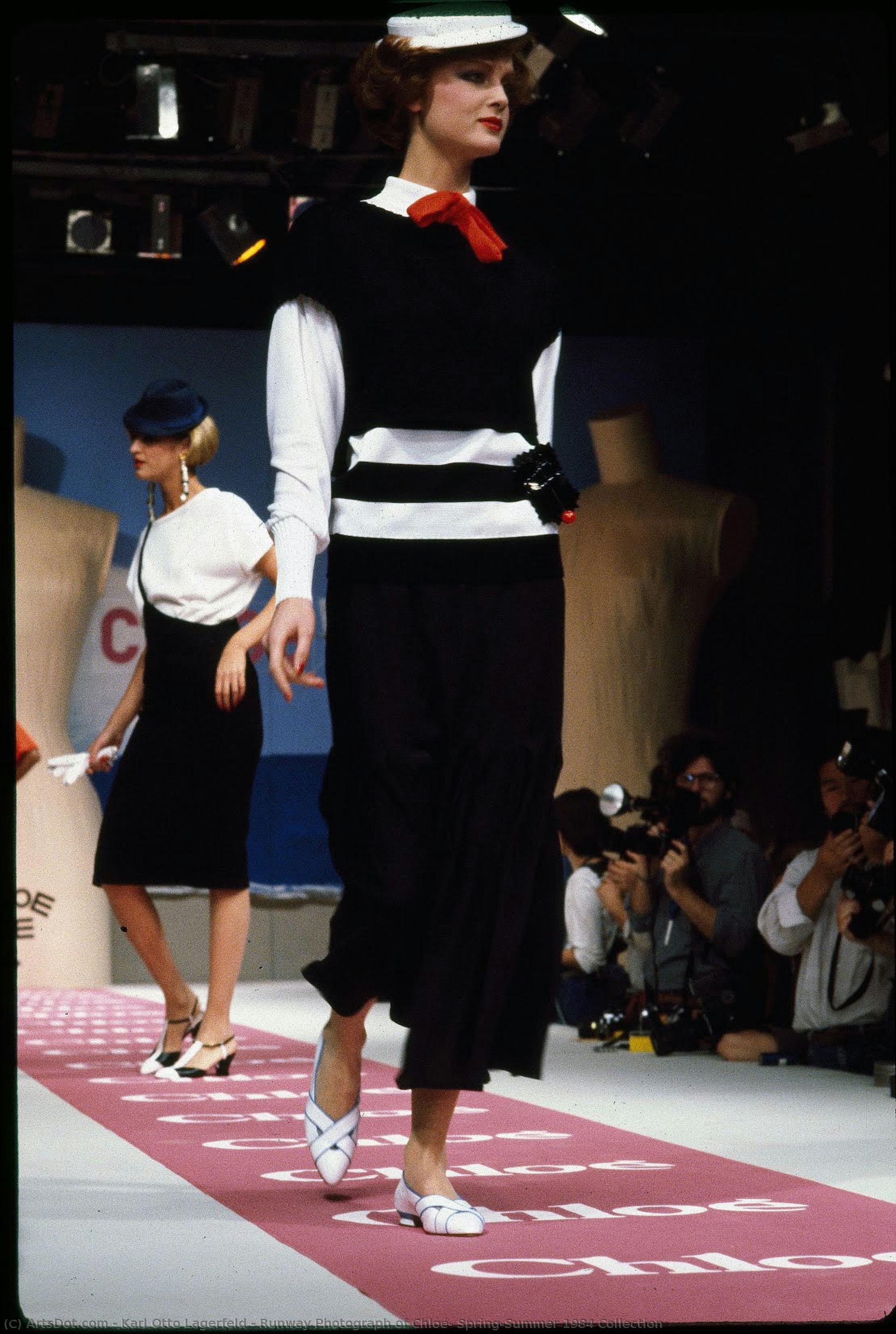 Runway Photograph Of Chloé, Spring/summer 1984 Collection — Karl Otto Lagerfeld