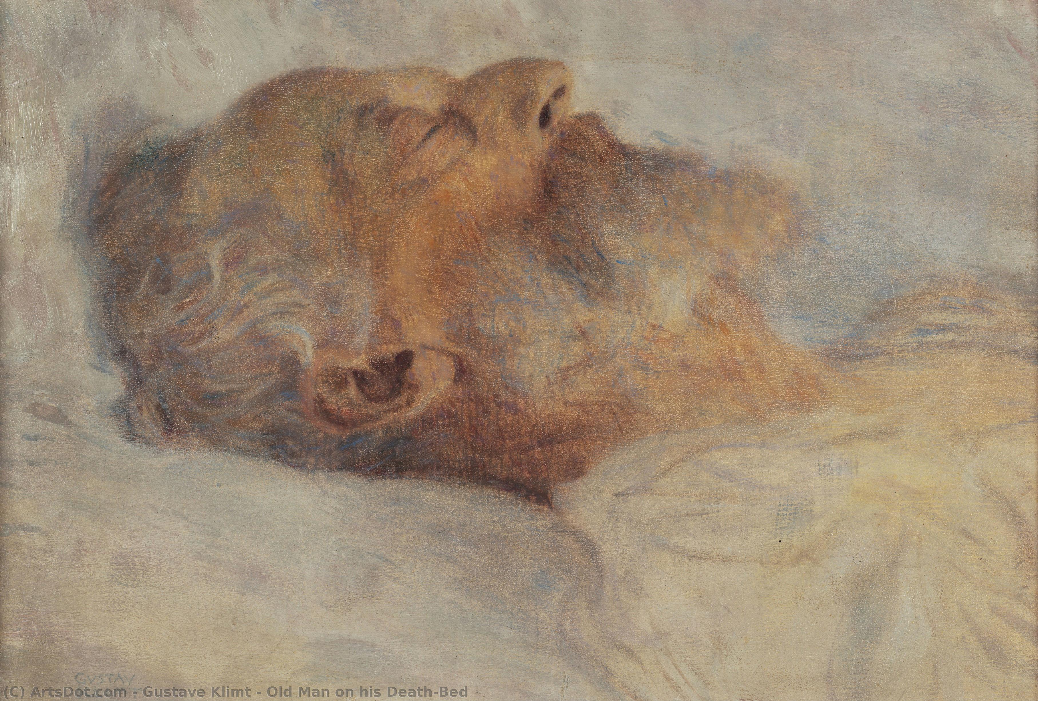 Old Man On His Death-bed — Густав Климт