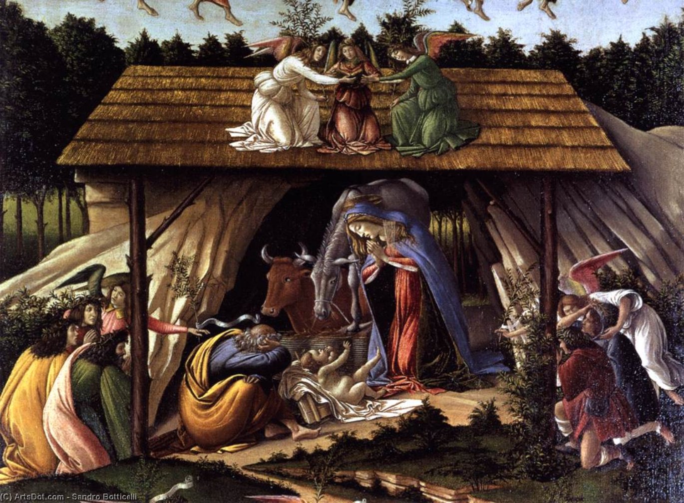 The Mystical Nativity (detail) — Sandro Botticelli