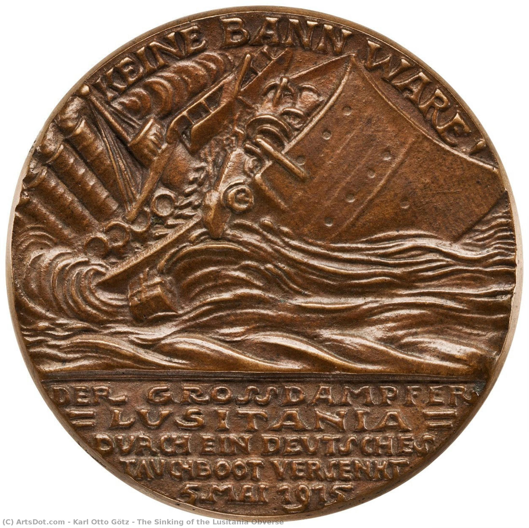 El Hundimiento Del Lusitania Anverso — Karl Otto Götz