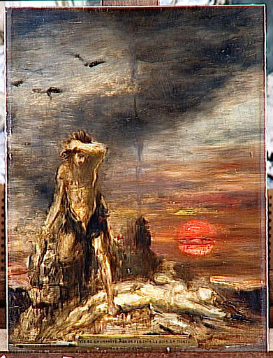 La Vie De L'humanité L'age De Fer, Caïn. Le Soir. La Mort — Gustave Moreau