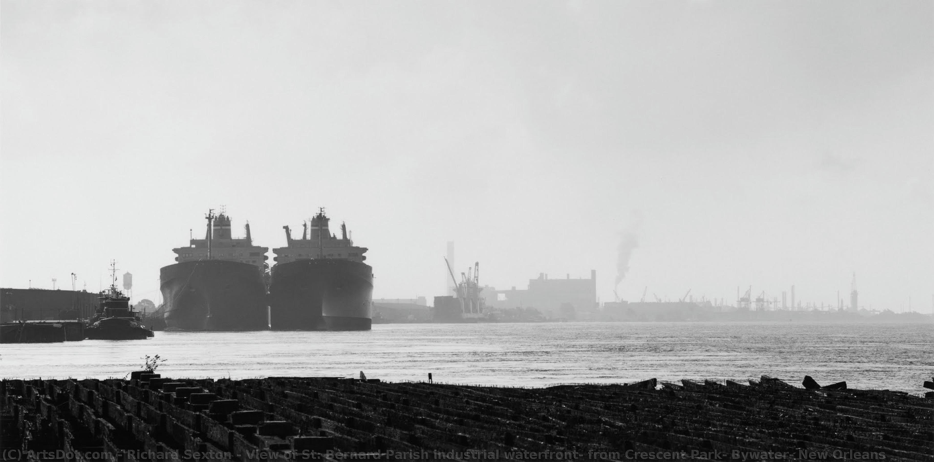 View Of St. Bernard Parish Industrial Waterfront; From Crescent Park, Bywater, New Orleans — Richard Sexton