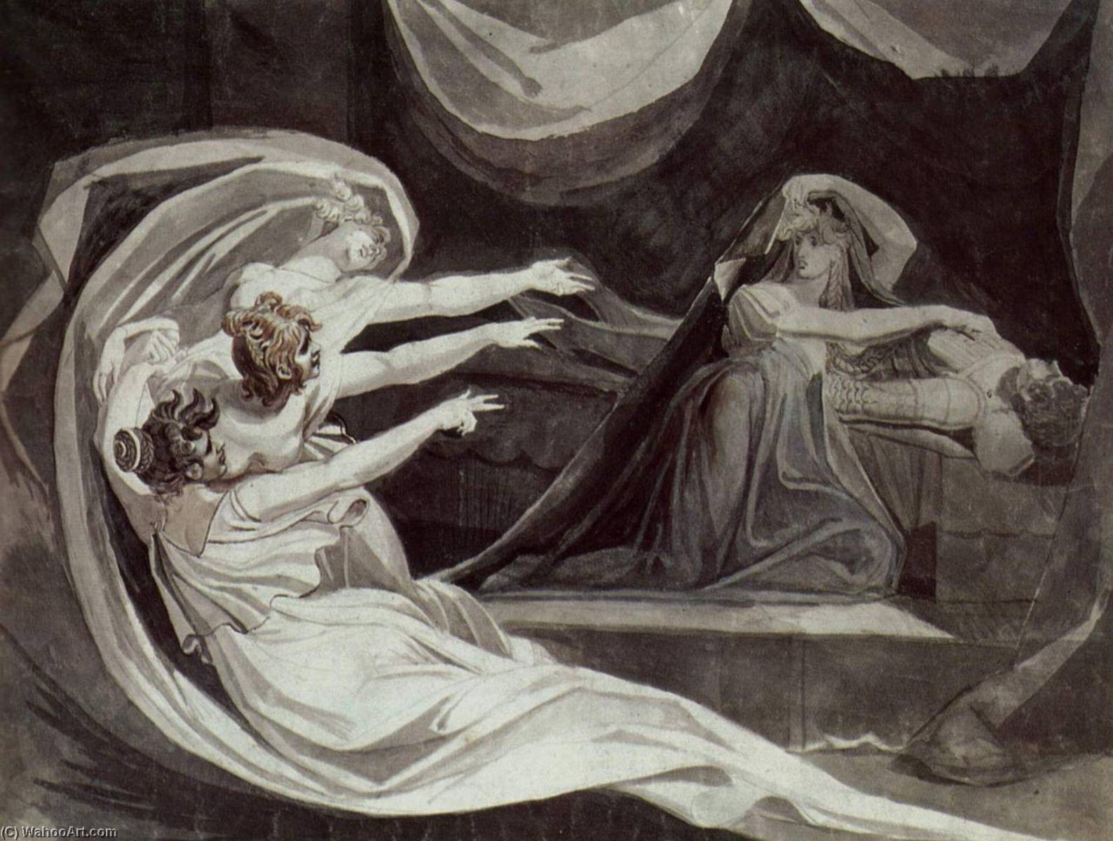Kriemhild Is Haunted By Her Remorse — Johann Heinrich Füssli