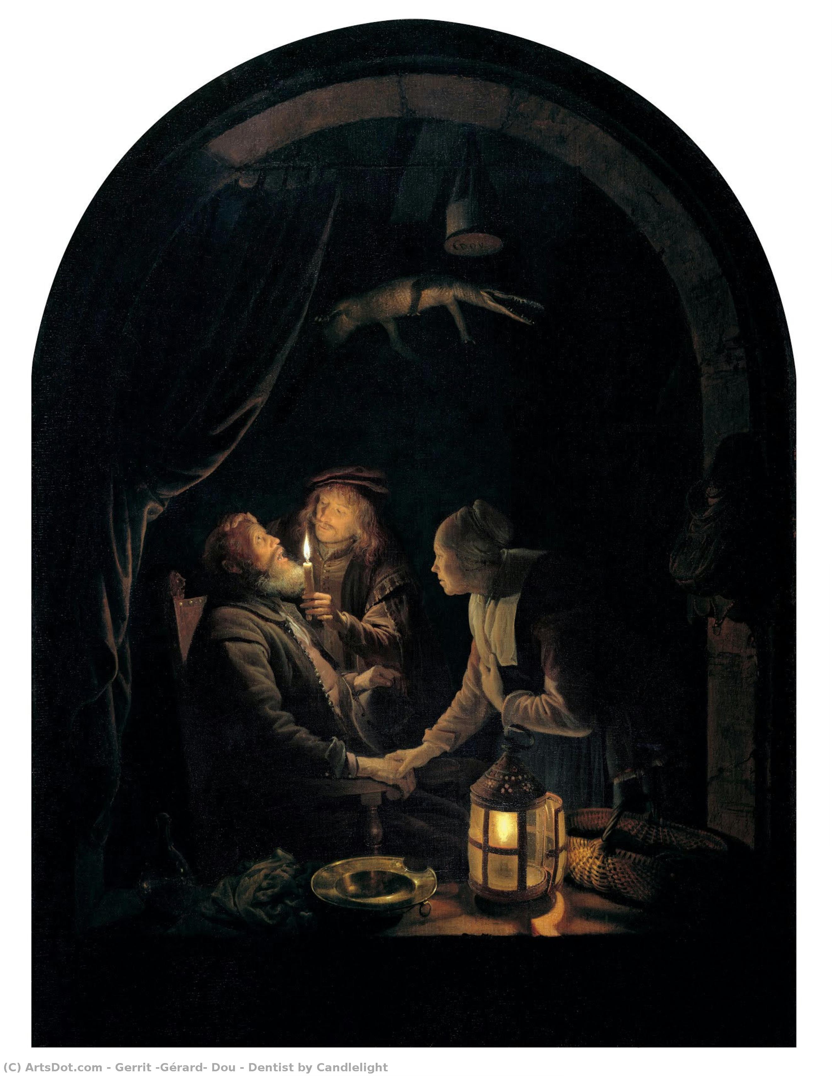 Dentist By Candlelight — Геррит Доу