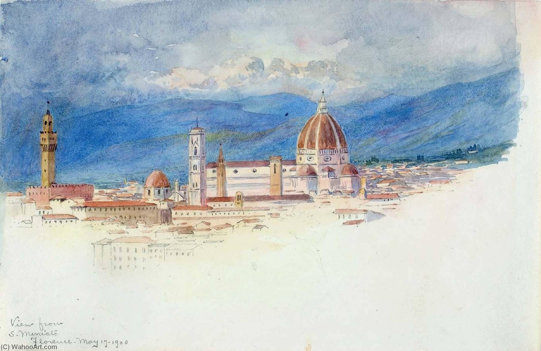 View From S. Miniato, Florence — George Elbert Burr