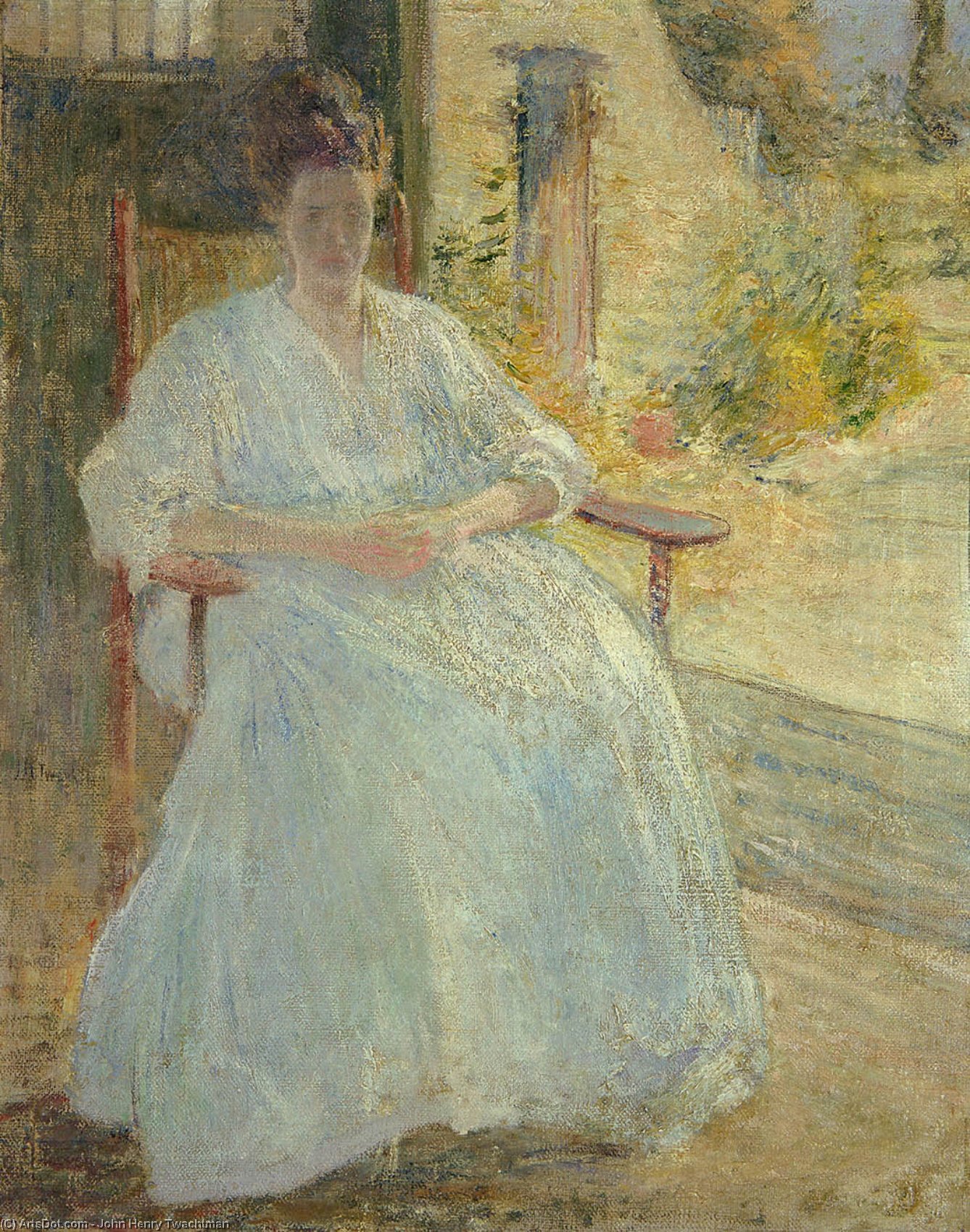 Figure In Sunlight (artist's Wife) — John Henry Twachtman
