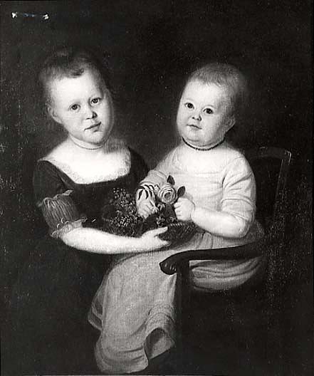 Catherine And Elizabeth Hall, (painting) — Charles Willson Peale