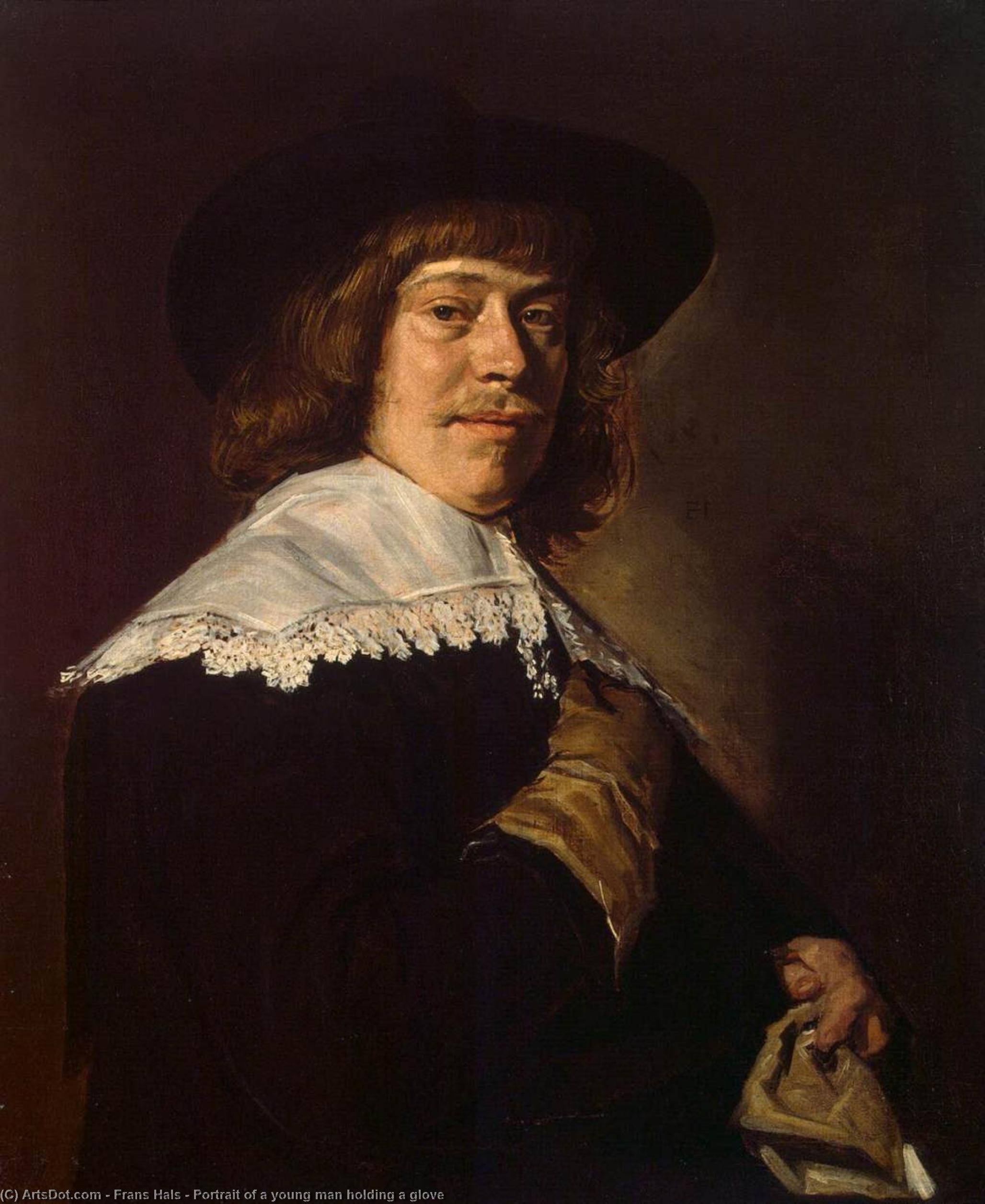 Portrait Of A Young Man Holding A Glove — Frans Hals I