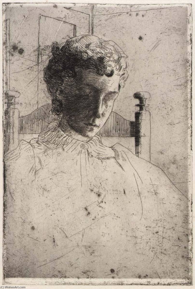 Woman Looking Down — Julian Alden Weir