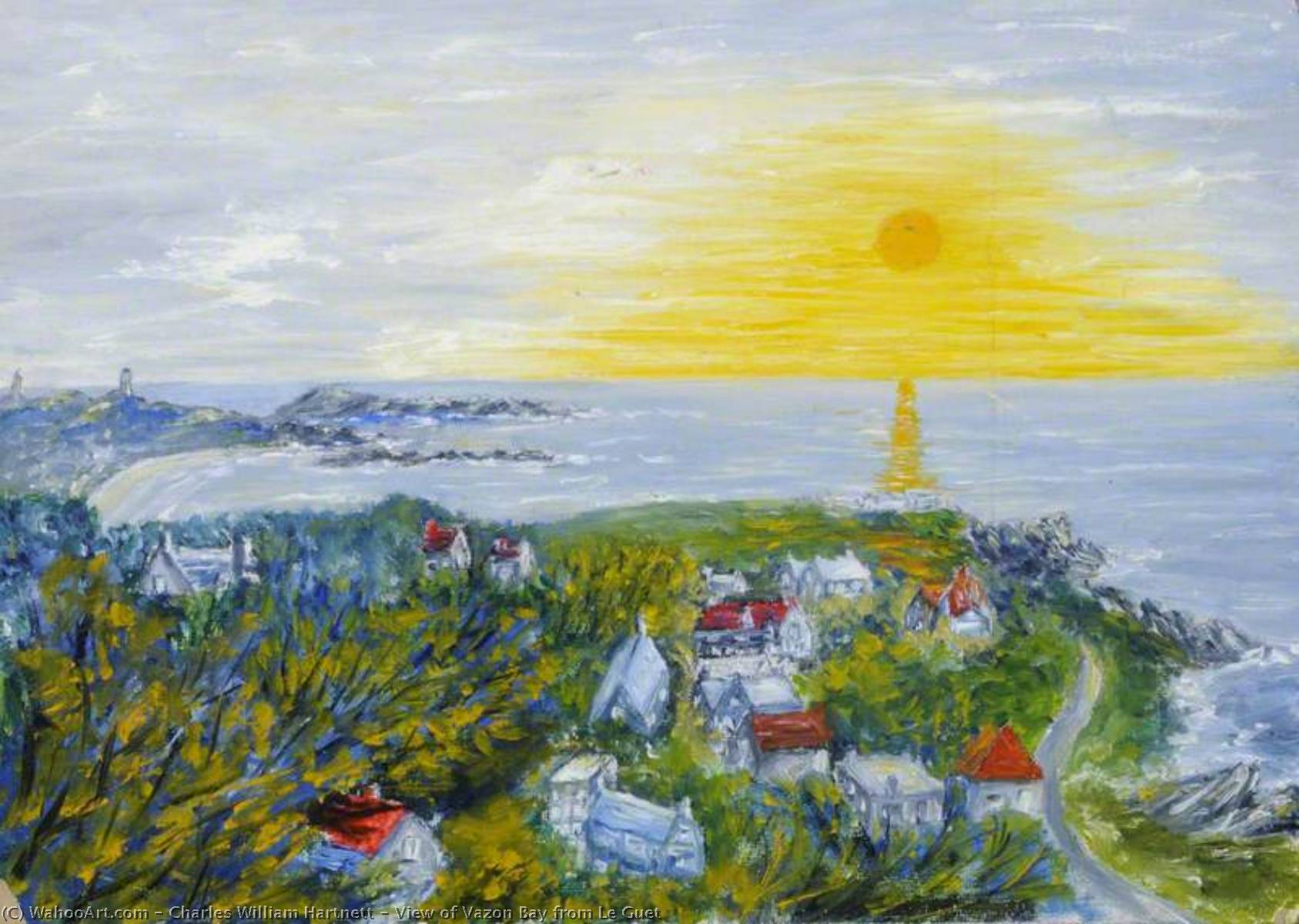 View Of Vazon Bay From Le Guet — Charles William Hartnett