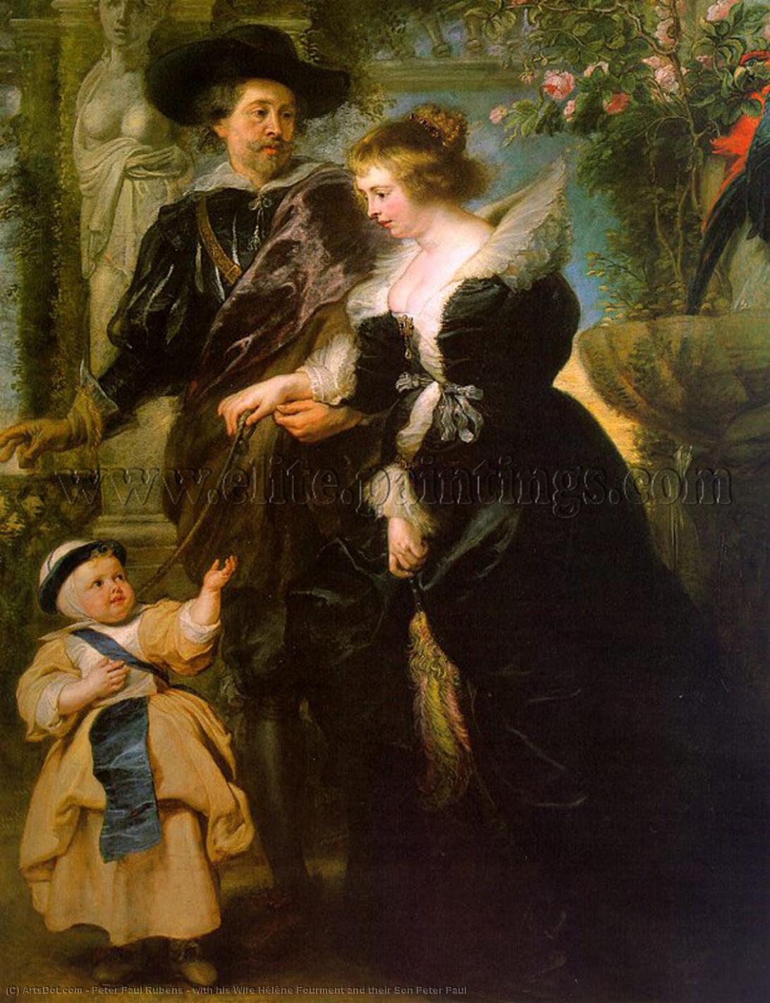 With His Wife Hélène Fourment And Their Son Peter Paul — Peter Paul Rubens