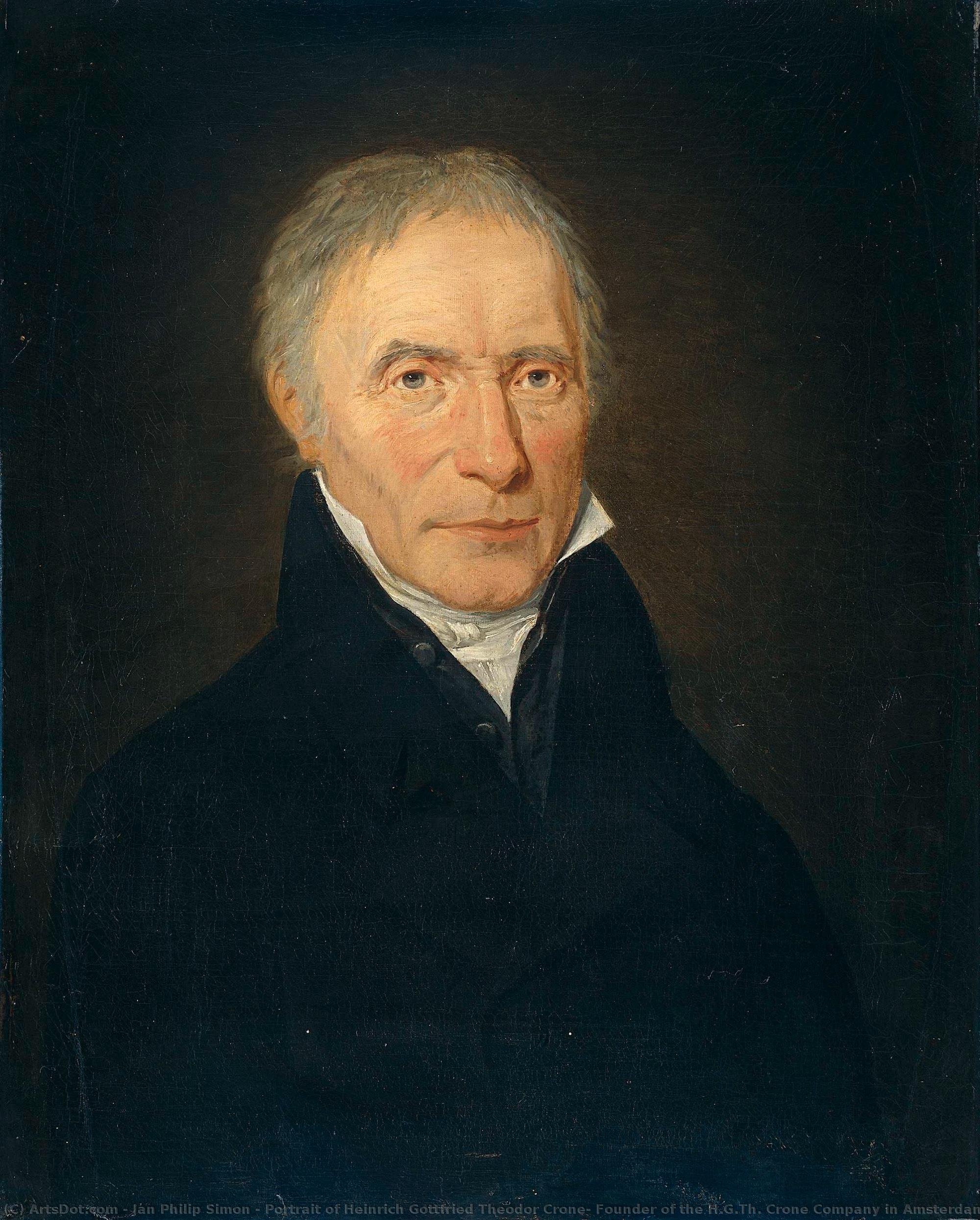 Portrait Of Heinrich Gottfried Theodor Crone, Founder Of The H.g.th. Crone Company In Amsterdam, Jan Philip Simon, 1810 - 1838 — Jan Philip Simon