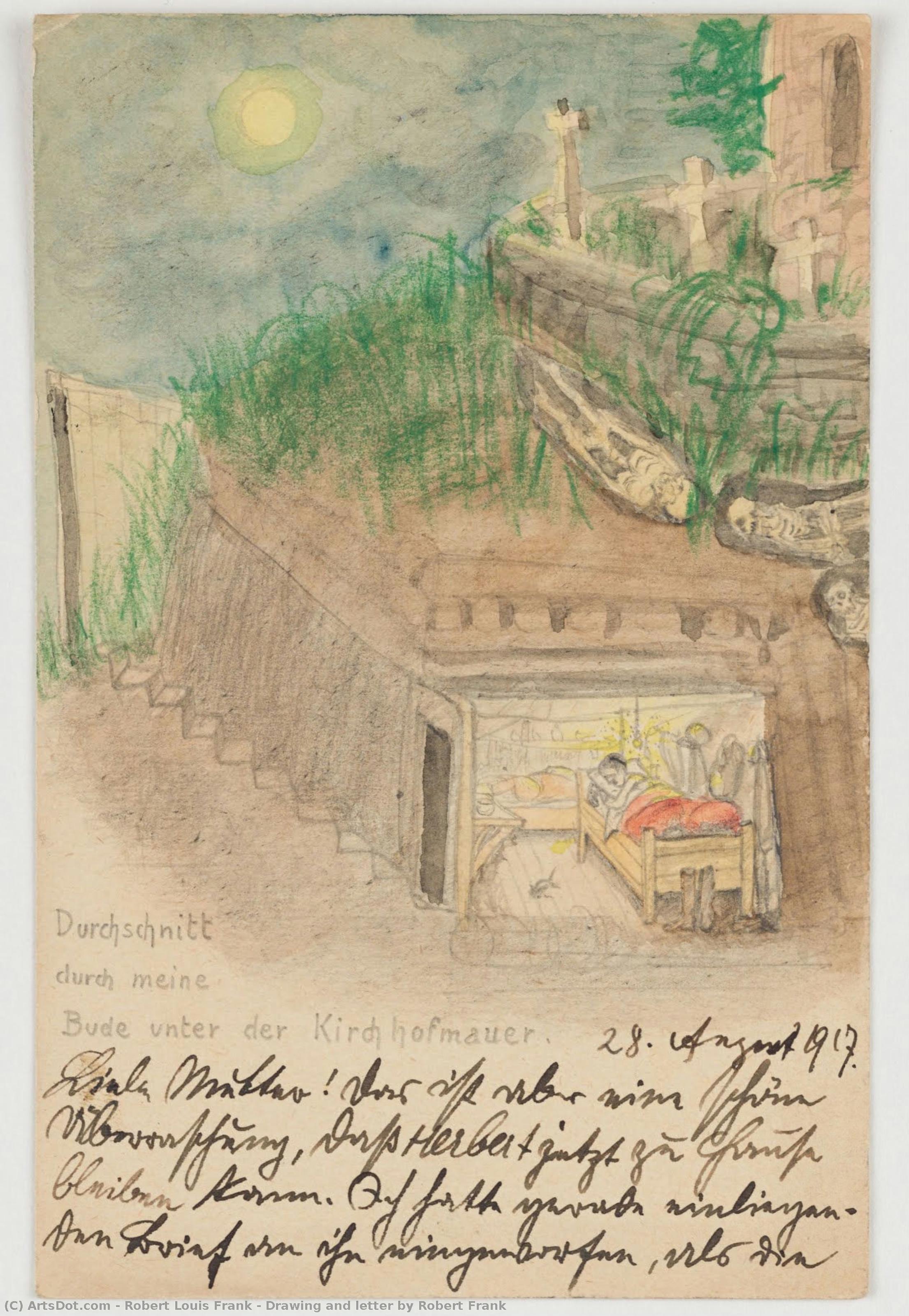Drawing And Letter By Robert Frank — Robert Louis Frank