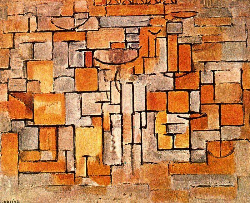 Composición En Gris Y Amarillo — Piet Mondrian