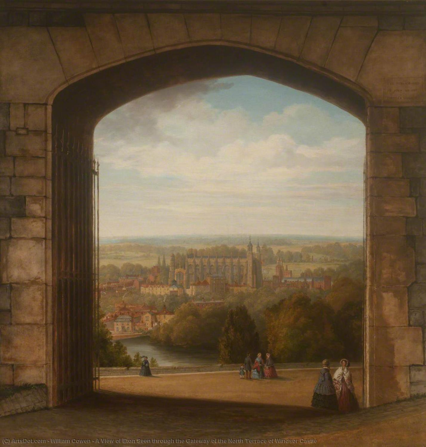 A View Of Eton Seen Through The Gateway Of The North Terrace Of Windsor Castle — William Cowen
