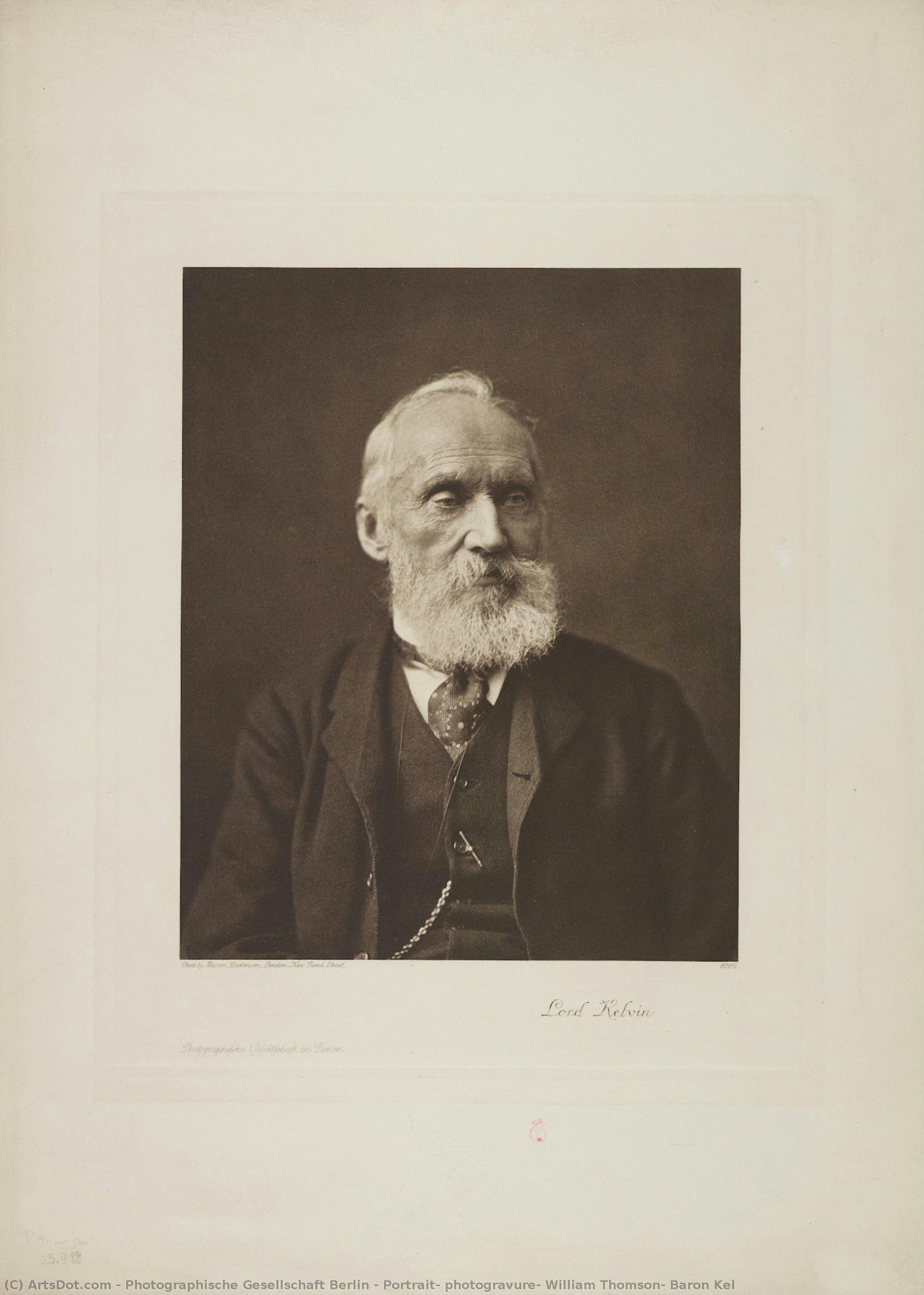 Portrait, Photogravure, William Thomson, Baron Kel — Photographische Gesellschaft Berlin