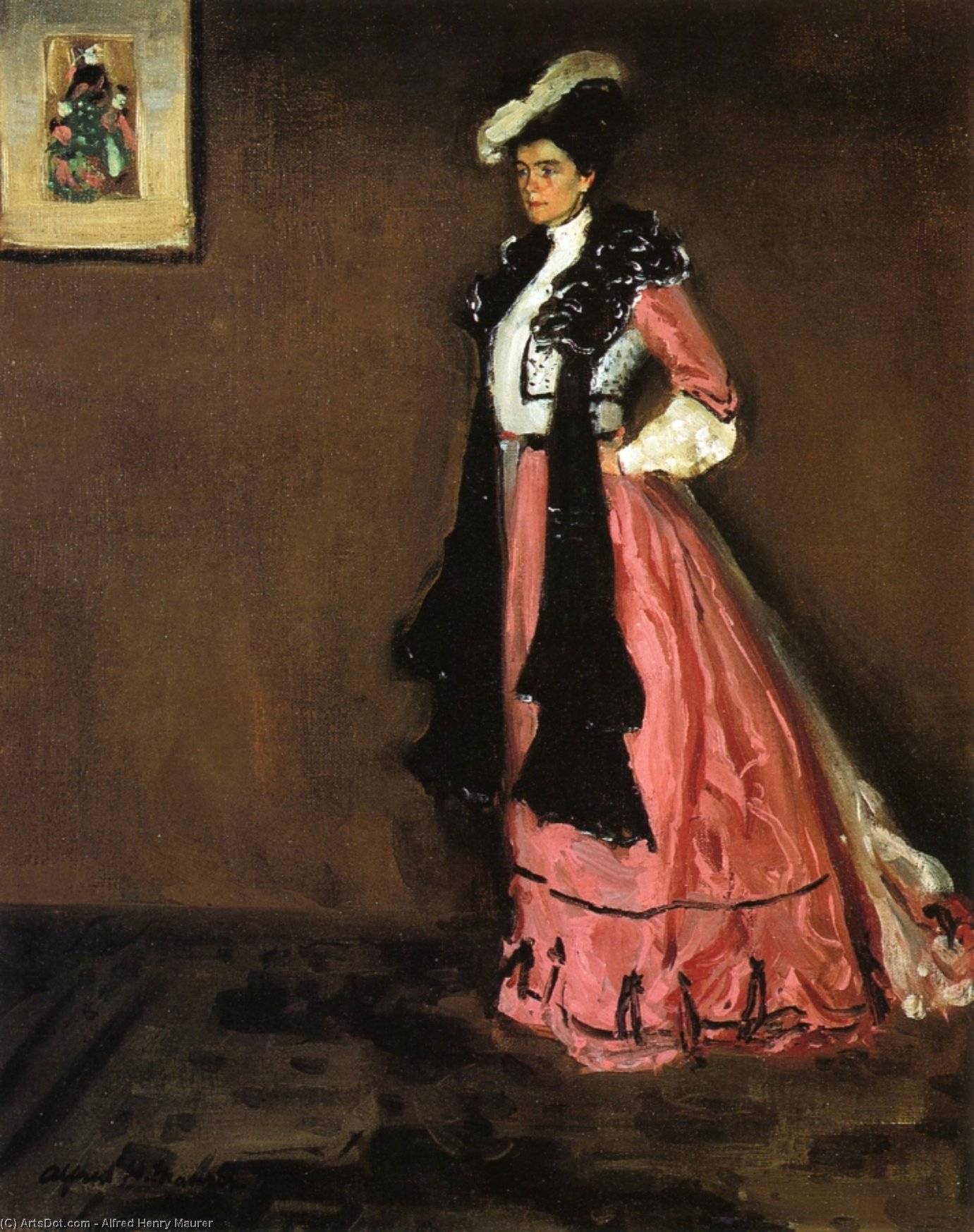 Woman In Pink: Portrait Of Roselle Fitzpatrick — Alfred Henry Maurer