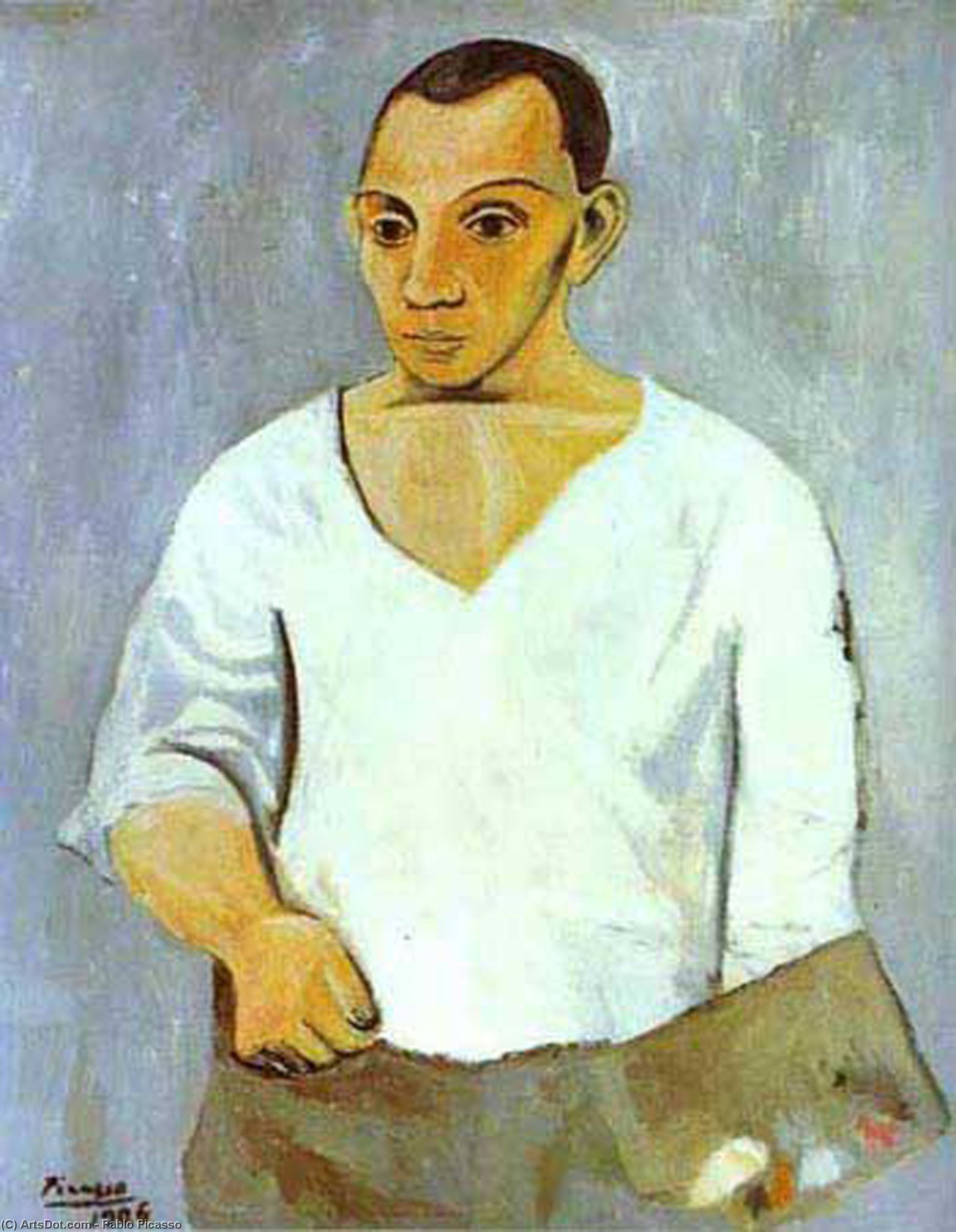 Self-portrait With A Palette — Пабло Пикасо