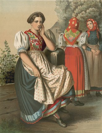 German Costume Schlesien Tzarnowany — Albert Kretschmer