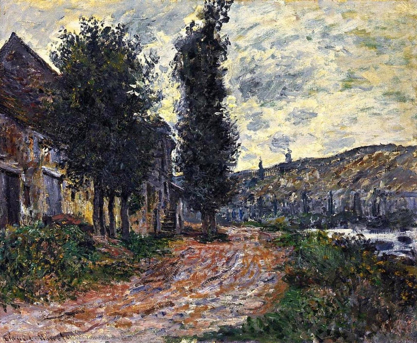 Tow Path At Lavacourt — Клод Моне