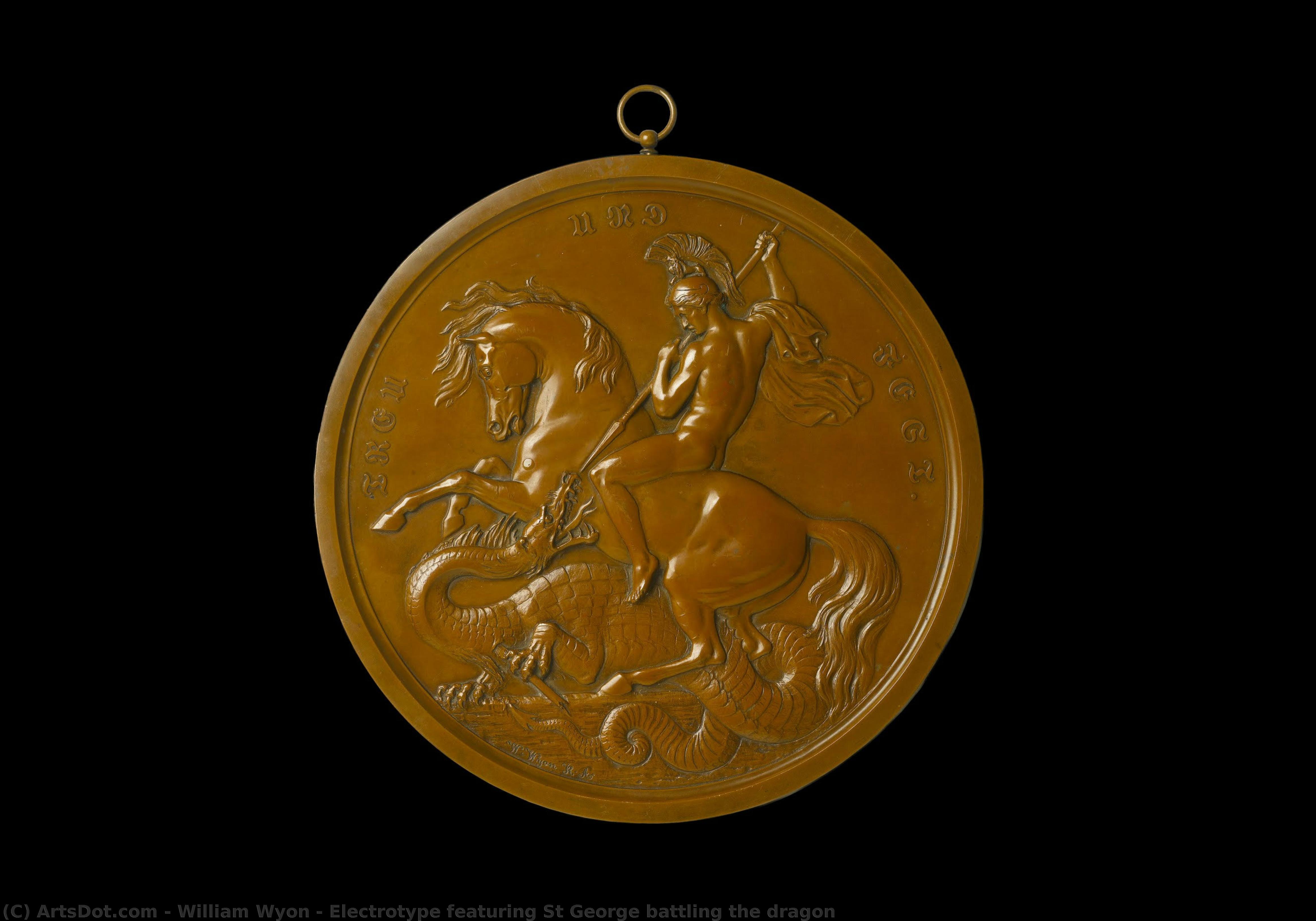 Electrotype Featuring St George Battling The Dragon — William Wyon