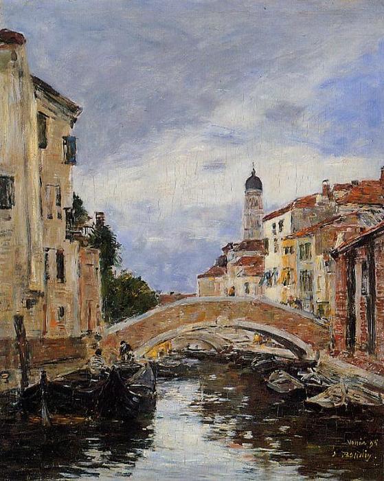 Small Canal In Venice — Eugène Louis Boudin