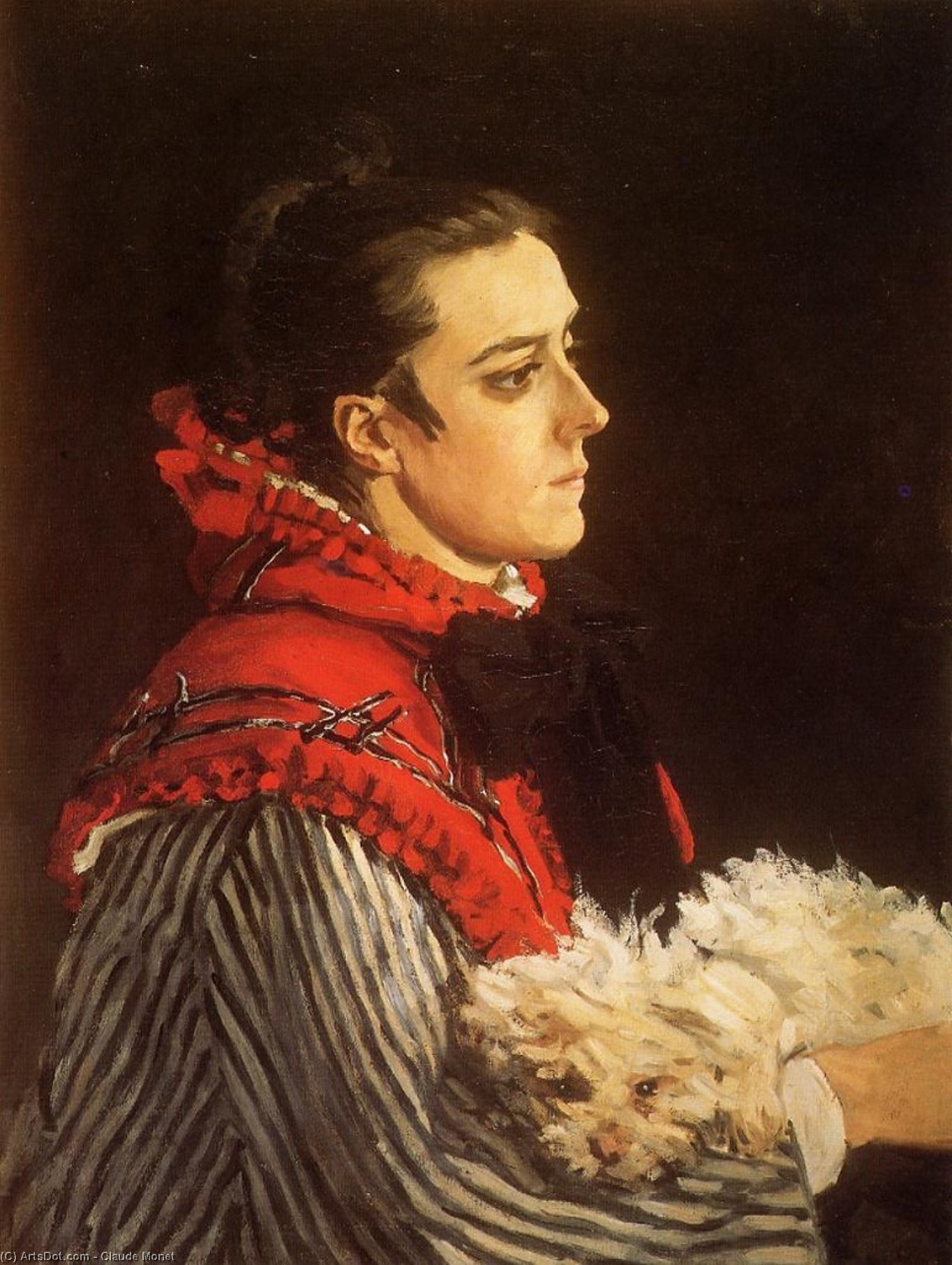 Camille With A Small Dog — Claude Monet