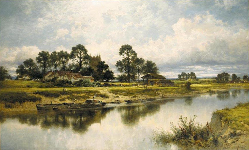 Severn Side Sabrina-s Stream At Kempsey On The River Severn — R.a Benjamin Williams Leader