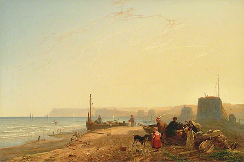 View Of Martello Towers Near Bexhill, Looking Towards Beachy Head, East Sussex — John F Tennant