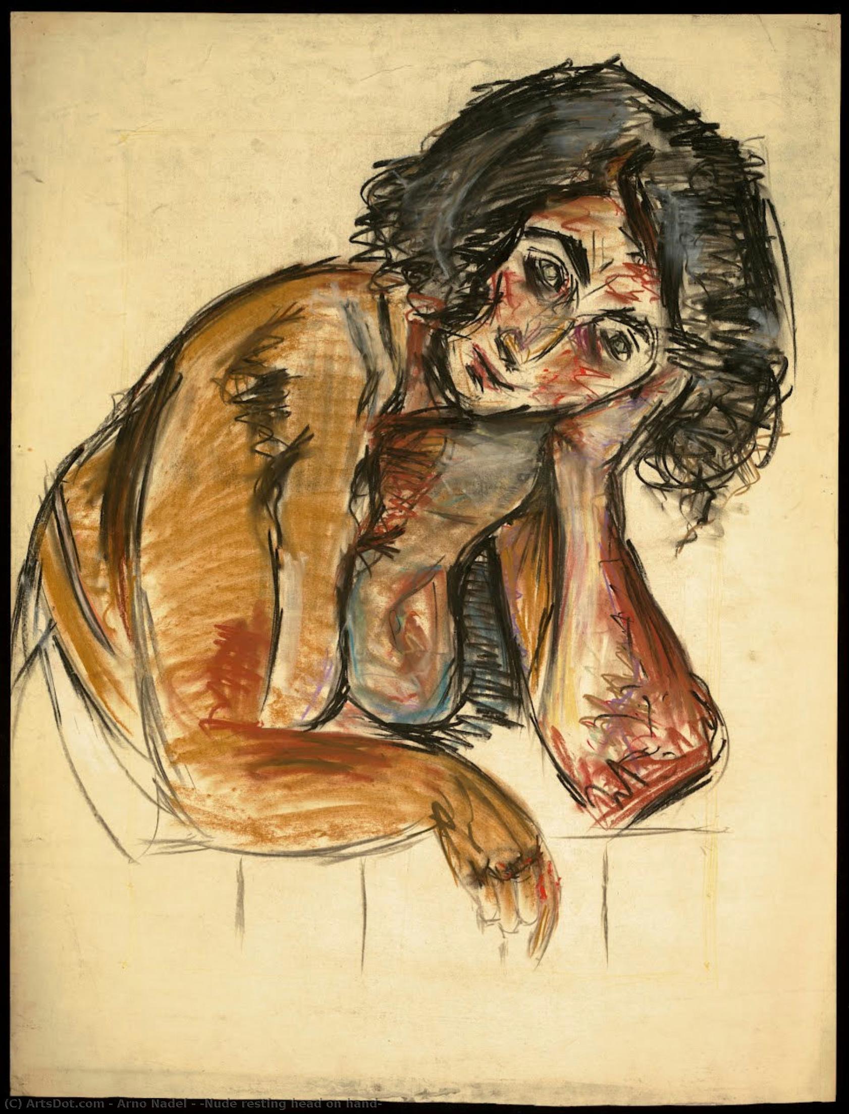 [nude Resting Head On Hand] — Arno Nadel