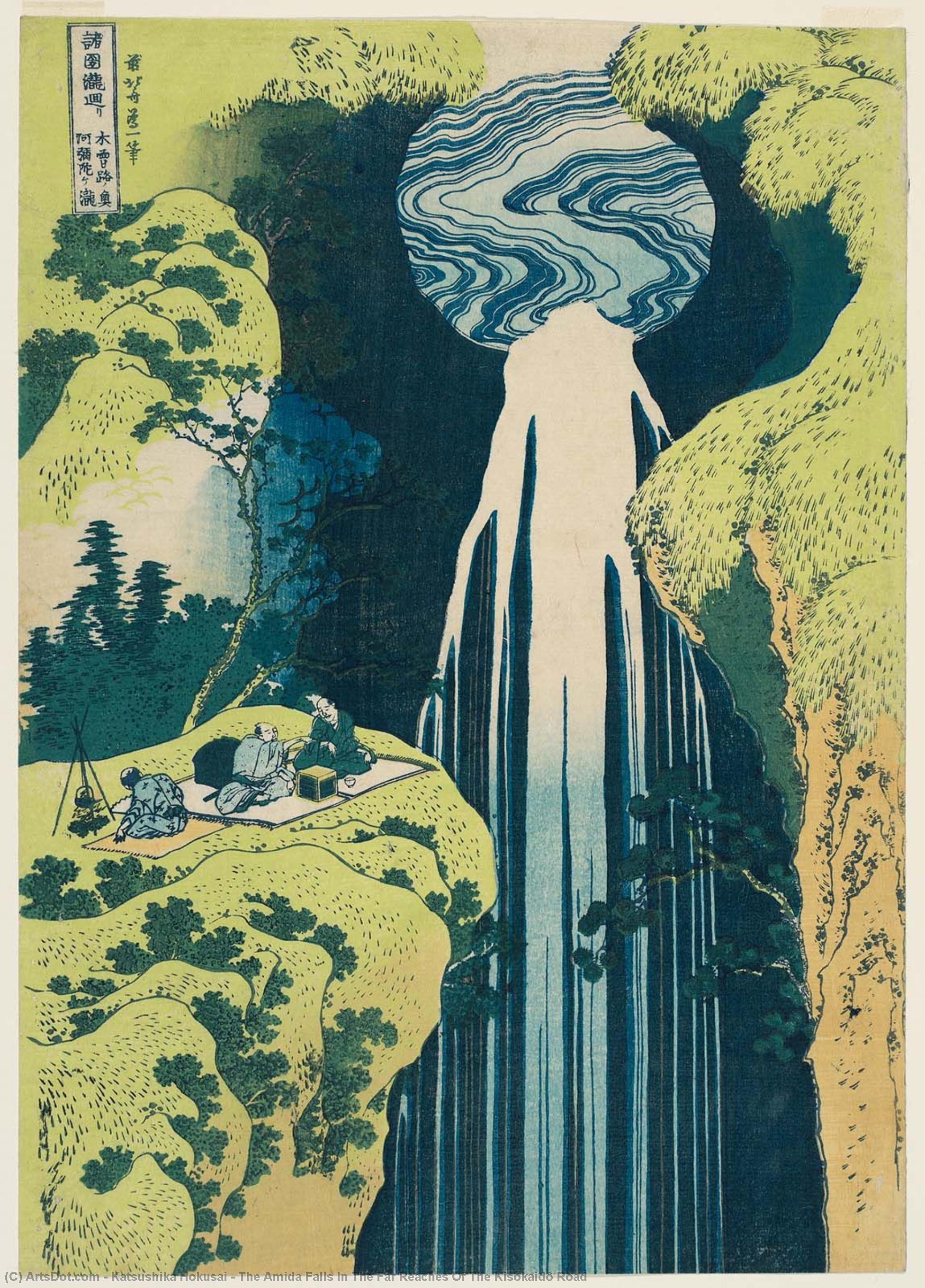 The Amida Falls In The Far Reaches Of The Kisokaidô Road — Katsushika Hokusai